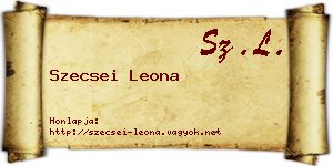 Szecsei Leona névjegykártya